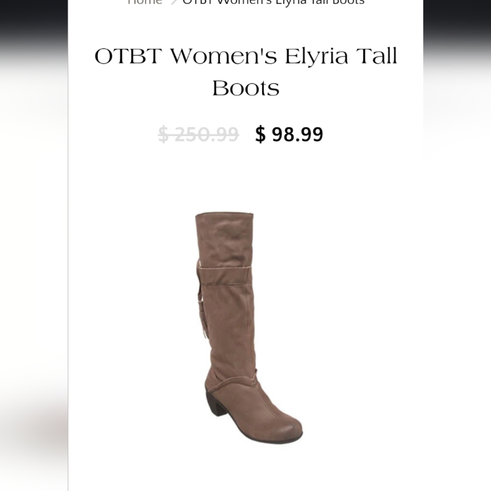 OTBT Elyria Boots womens size 9.5 minimalist
